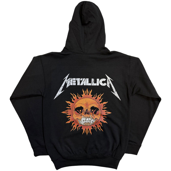 Metallica Worn Pushead Flaming Skull Black X-Large Hoodie