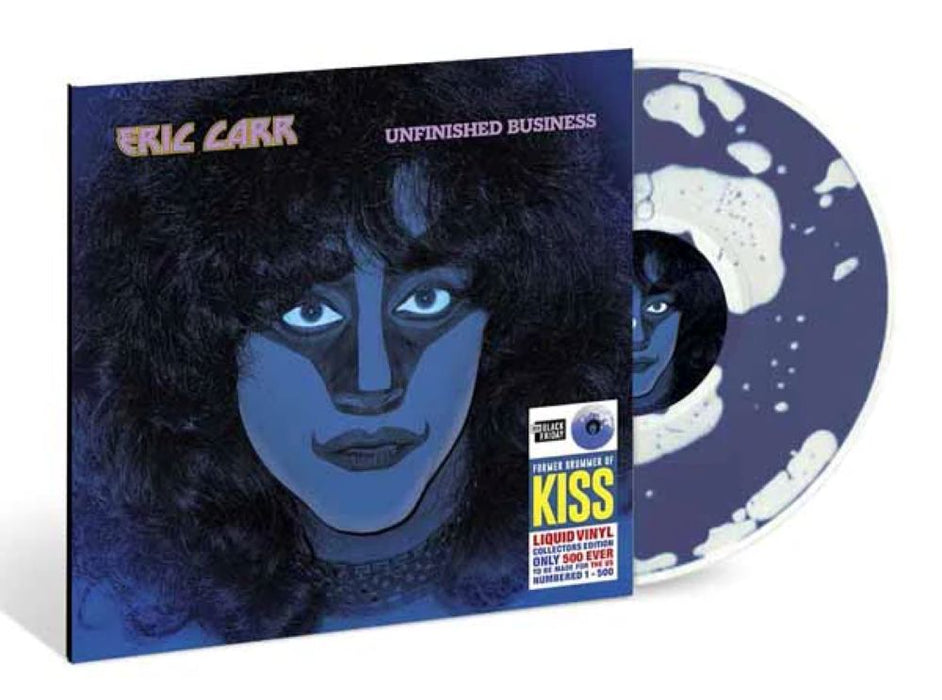 Eric Carr Unfinished Business Vinyl LP Liquid Dark Blue Colour Black Friday 2025