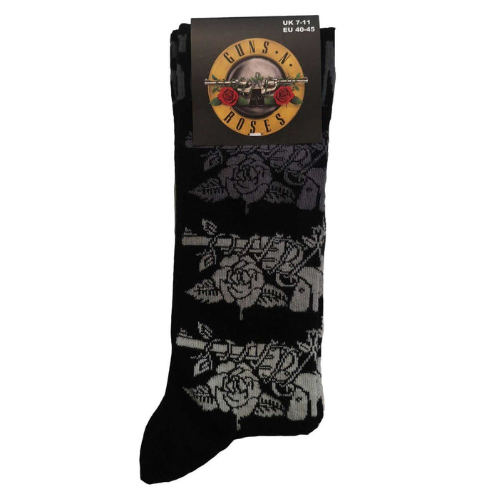 Guns N' Roses Unisex Ankle Socks: Monochrome Pistols (Uk Size 7 - 11)