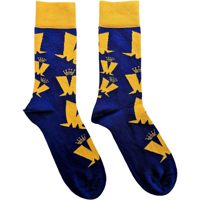 Madness Unisex Ankle Socks: Crown & M Pattern (Uk Size 7 - 11)