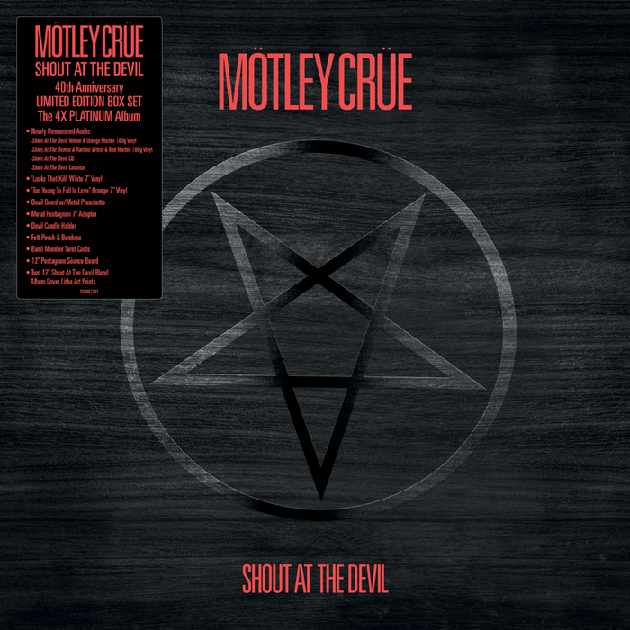 Motley Crue Shout At The Devil Vinyl LP 40th Anniversary Super Deluxe Boxset 2023