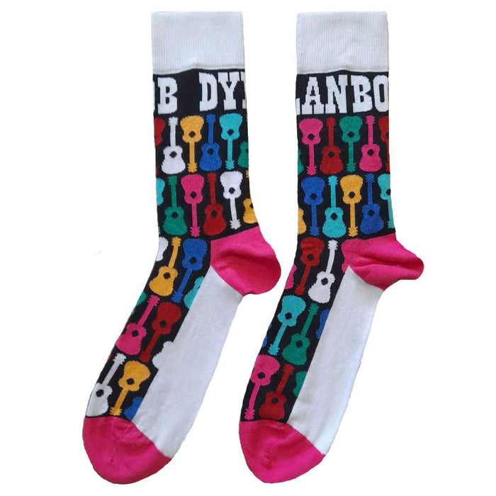 Bob Dylan Unisex Ankle Socks: Guitar Pattern (Uk Size 7 - 11)