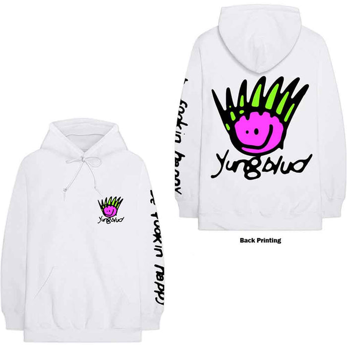 Yungblud Face White Large Hoodie