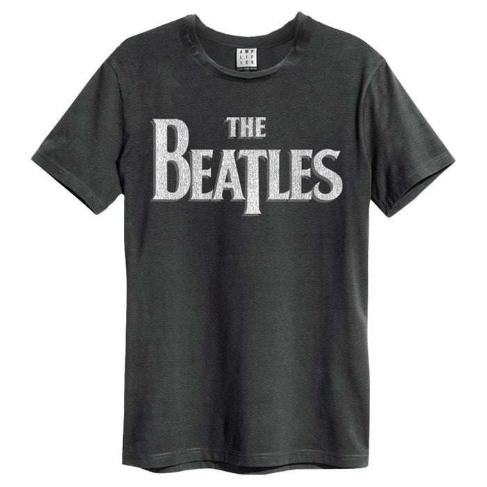 The Beatles Logo Charcoal Grey Medium T-Shirt