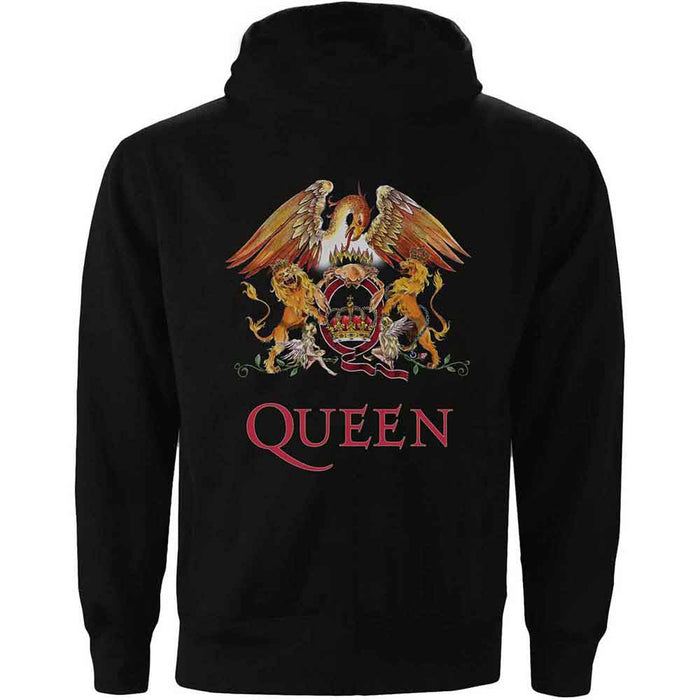 Queen Classic Crest Black Medium Zipped Hoodie