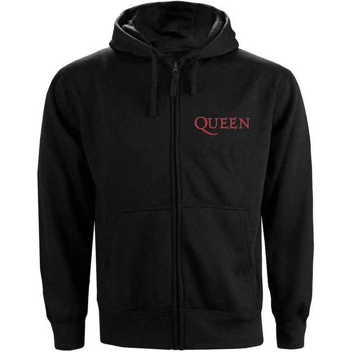 Queen Classic Crest Black X-Large Zipped Hoodie