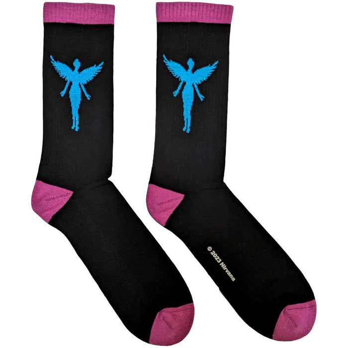 Nirvana Unisex Ankle Socks: In Utero Blue Angel (Uk Size 7 - 11)