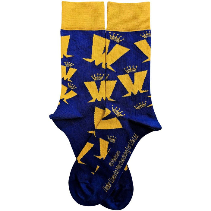 Madness Unisex Ankle Socks: Crown & M Pattern (Uk Size 7 - 11)