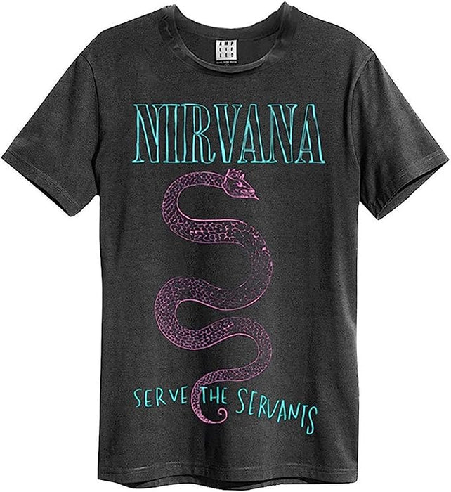 Nirvana Serve The Servants Amplified Charcoal Large Unisex T-Shirt