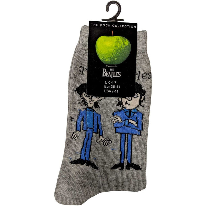 The Beatles Ladies Ankle Socks: Cartoon Standing (Uk Size 4 - 7)