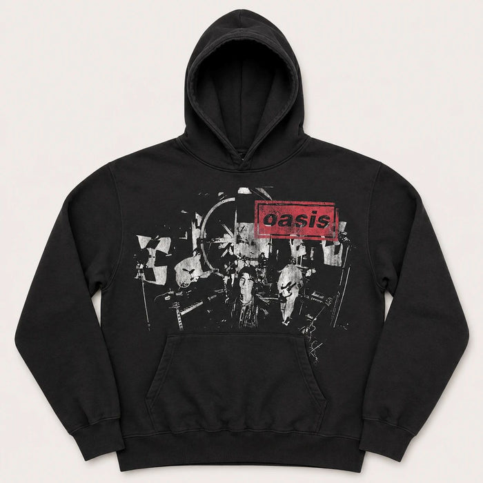 Oasis Supersonic Black Large Hoodie