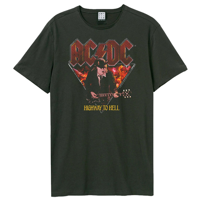 AC/DC Highway To Hell Amplified Charcoal Small Unisex T-Shirt