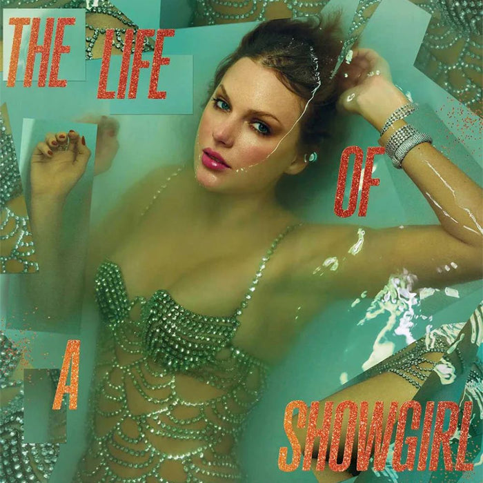 Taylor Swift The Life of a Showgirl Vinyl LP Sweat And Vanilla Perfume Portofino Orange Glitter Colour