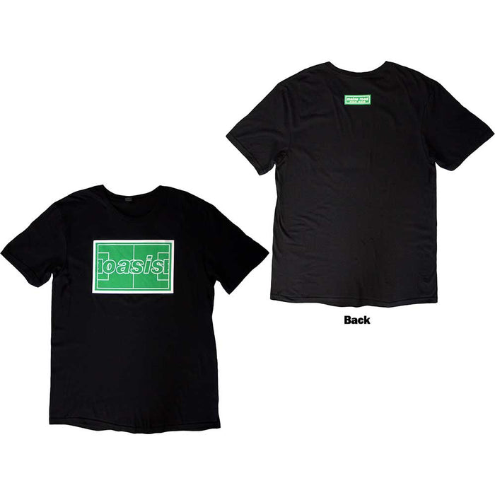 Oasis Maine Road Football Pitch Black X-Large T-Shirt