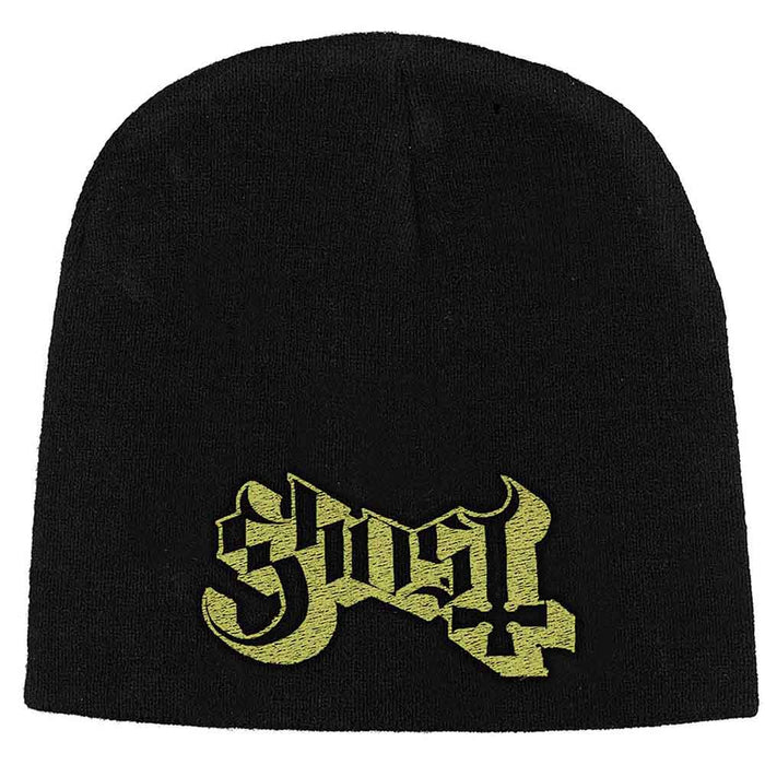 Ghost Logo Black Beanie Hat