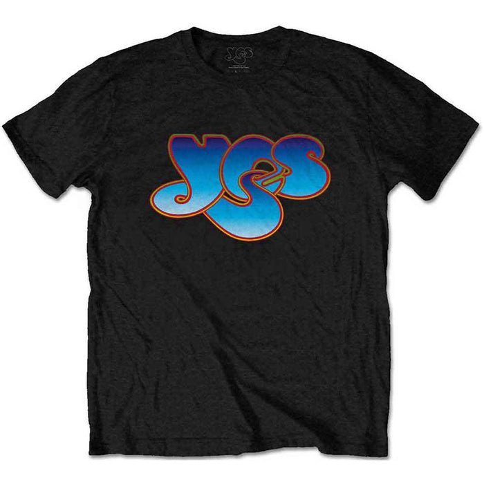 Yes Classic Blue Logo Black Medium T-Shirt