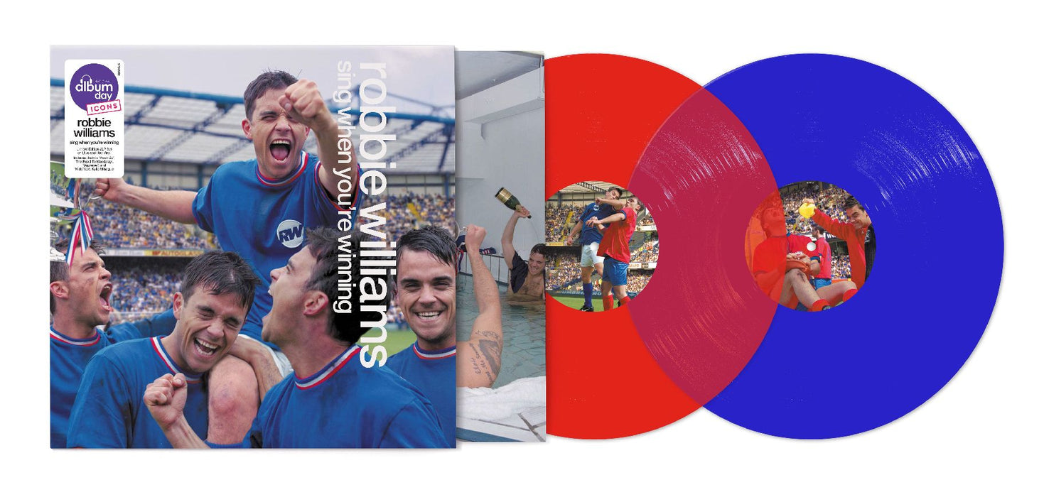 Robbie Williams Sing When You're Winning Vinyl LP Red & Blue Colour NAD 2026 Due Out 17/10/26
