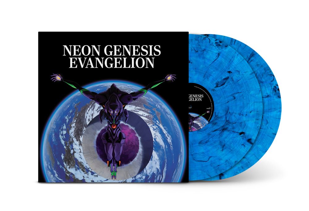 Shiro Sagisu Neon Genesis Evangelion (Original Series Soundtrack) Vinyl LP Blue & Black Marbled Colour 2023