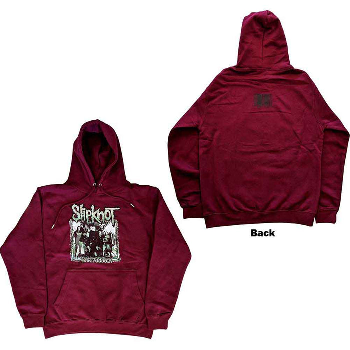 Slipknot Barcode Photo Maroon Large Hoodie