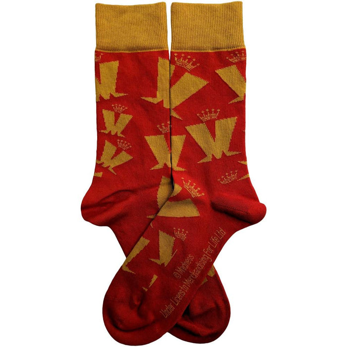 Madness Unisex Ankle Socks: Crown & M Pattern (Uk Size 7 - 11)