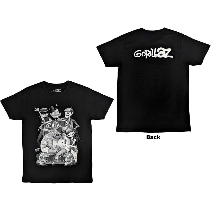 Gorillaz George Spray Black Small T-Shirt