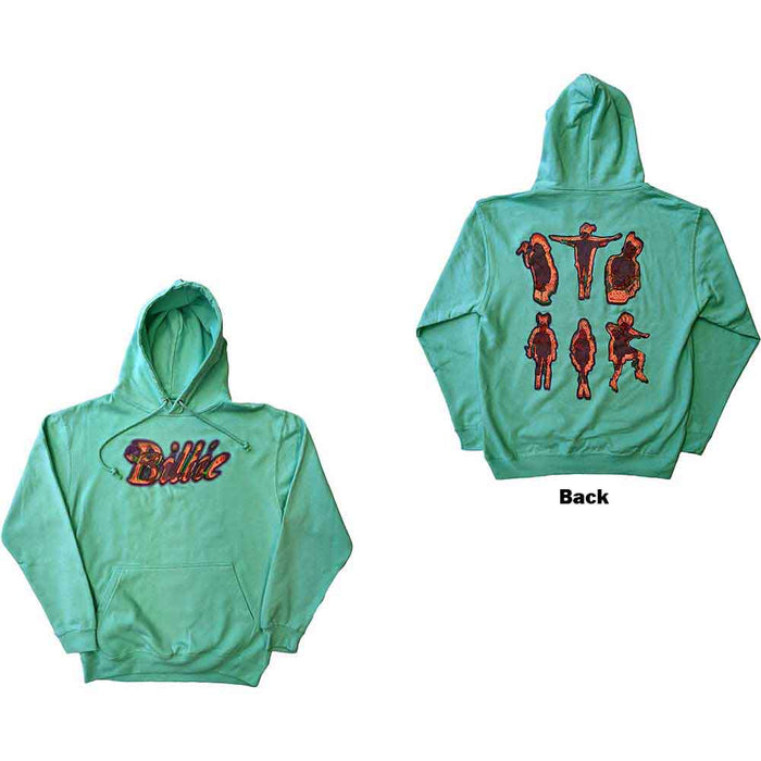 Billie Eilish Silhouettes Green Small Hoodie