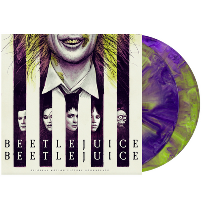 Beetlejuice Beetlejuice Soundtrack Vinyl LP Lime Green & Purple Hand Pour Colour 2024