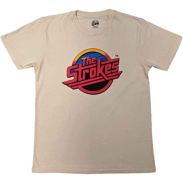 The Strokes Red Logo Natural Medium T-Shirt