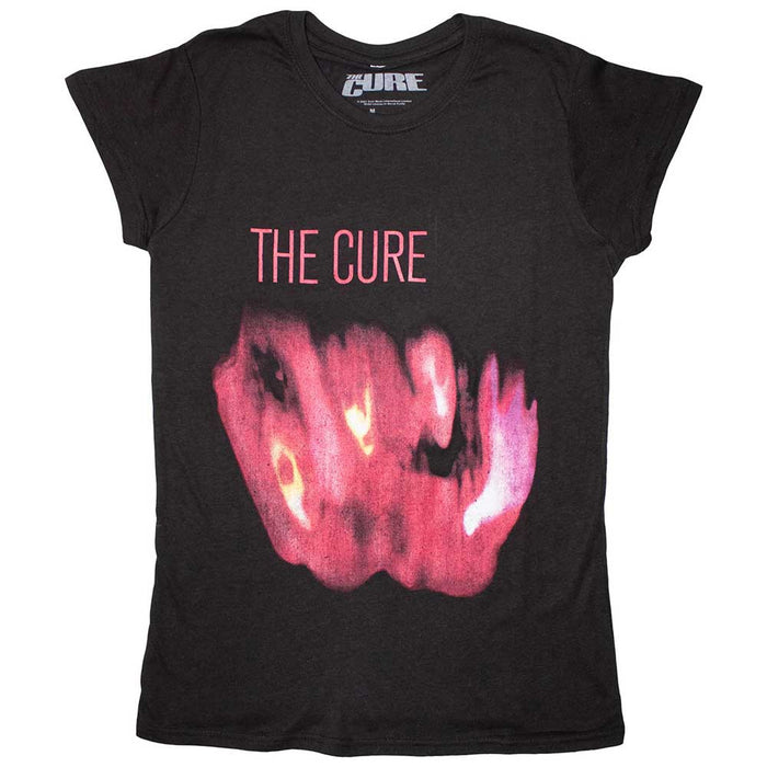 The Cure Pornography Black Ladies Large T-Shirt