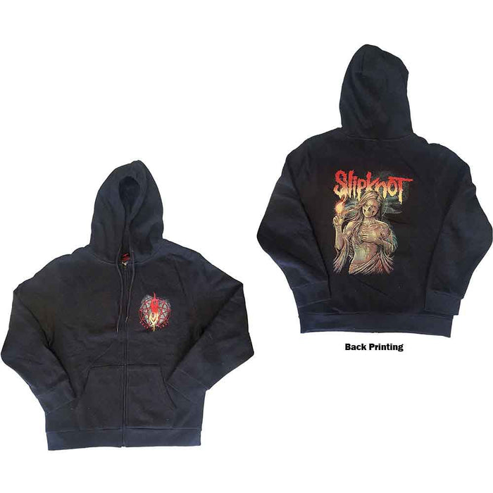 Slipknot Burn Me Away Dark Grey X-Large Zipped Hoodie