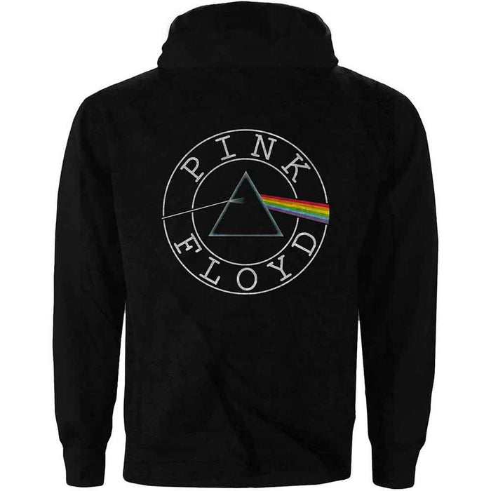 Pink Floyd Circle Logo Black Ladies Large Zipped Hoodie