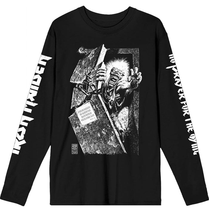 Iron Maiden No Prayer Grave Isolated Black Large T-Shirt