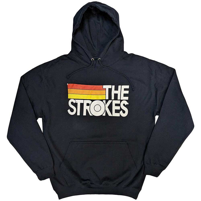 The Strokes Logo & Stripes Navy Blue X-Large Hoodie