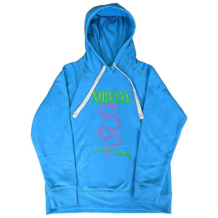 Nirvana Serve The Servants Neon Blue X-Large Hoodie