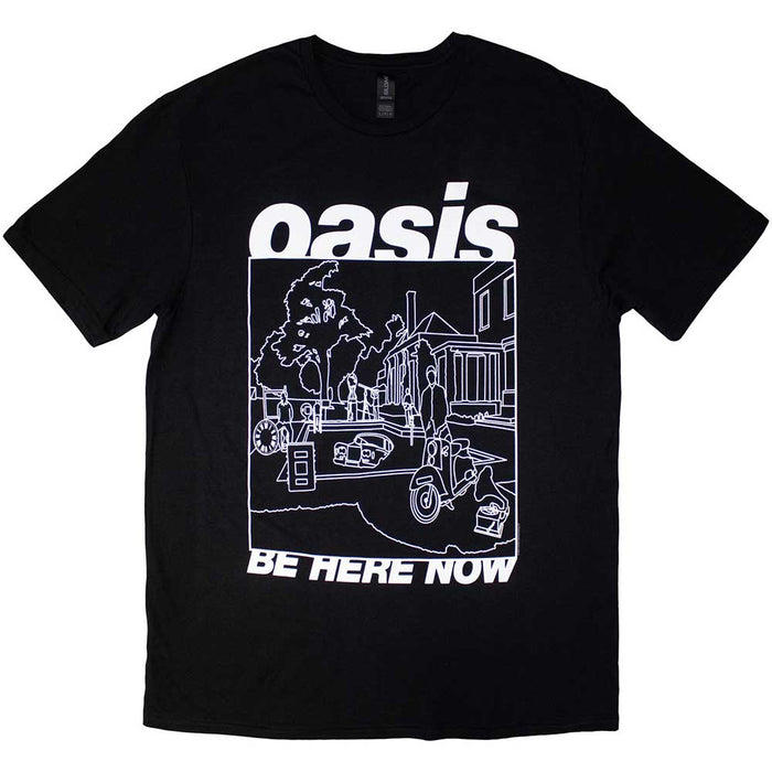 Oasis Be Here Now Line Drawing Black XX-Large T-Shirt