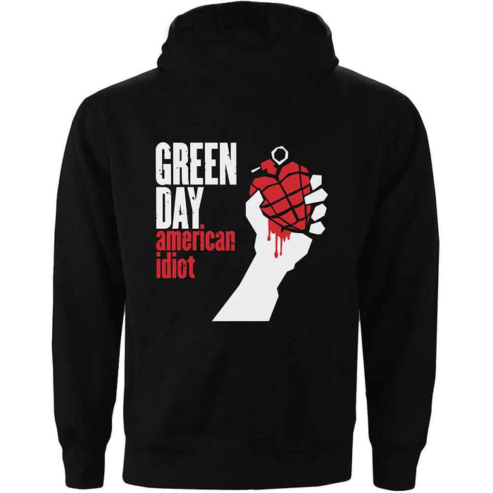 Green Day American Idiot Ladies Large Zipped Hoodie