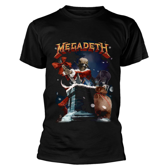 Megadeth Santa Vic Chimney Black Large T-Shirt