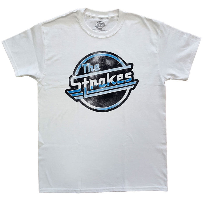 The Strokes Distressed Magna Logo White Medium T-Shirt