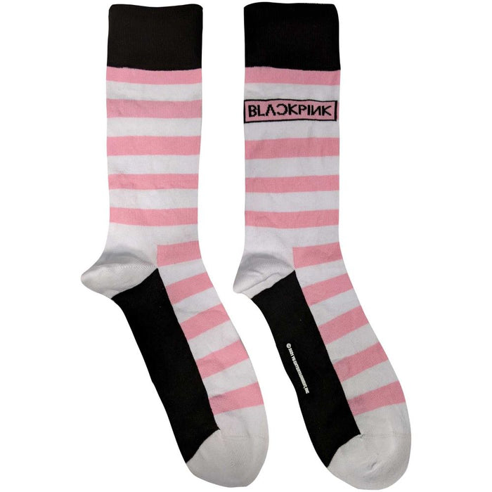 Blackpink Unisex Ankle Socks: Stripes & Logo (Uk Size 7 - 11)