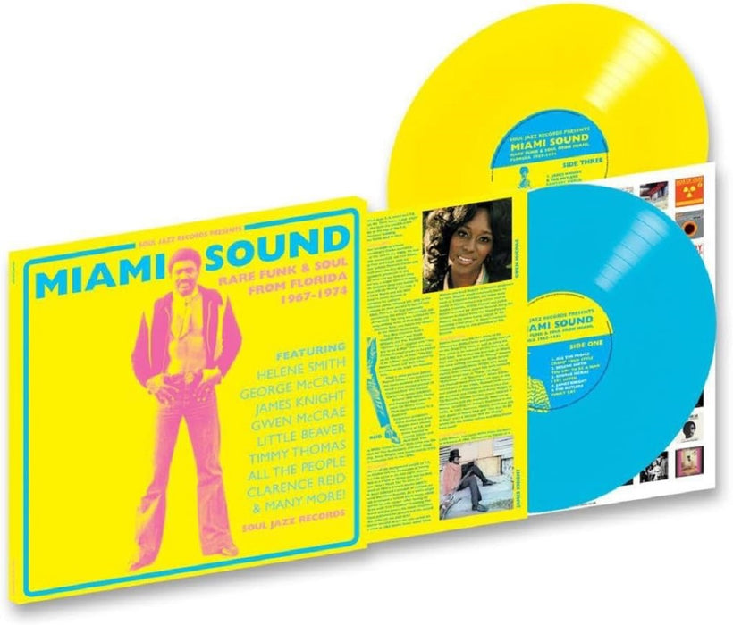 Soul Jazz Records Presents Miami Sound: Rare Funk & Soul From Miami, Florida 1967-74 2023 Vinyl LP Blue & Yellow Colour 2023