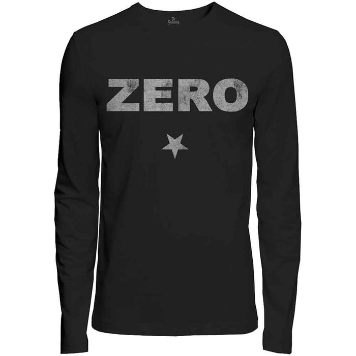 Smashing Pumpkins Zero Distress Print Black XXL Long Sleeve Unisex T-Shirt