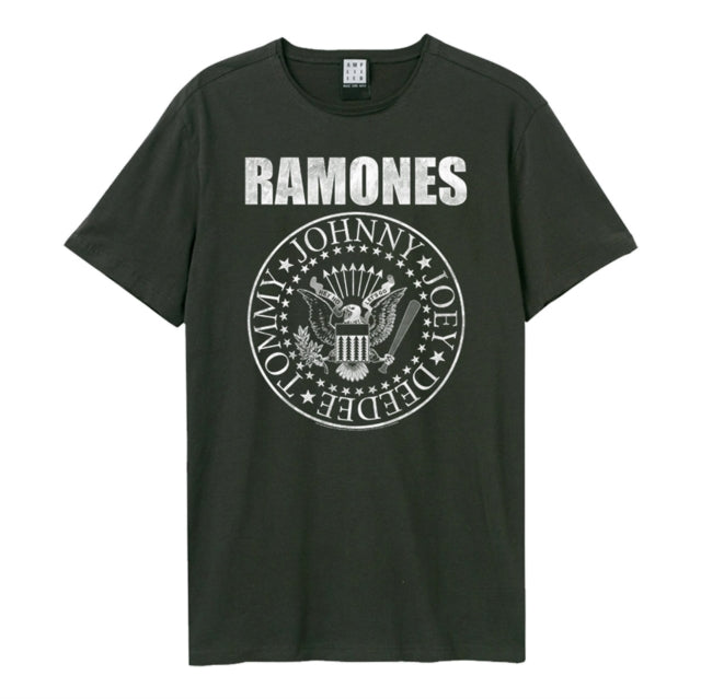 Ramones Classic Seal Charcoal Large Unisex T-Shirt