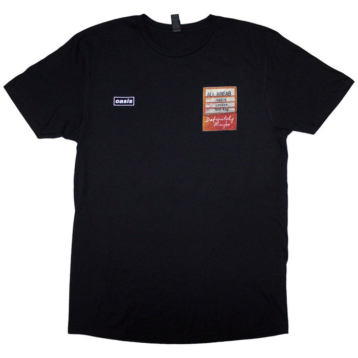 Oasis Definitely Maybe AAA Setlist Black X-Large T-Shirt
