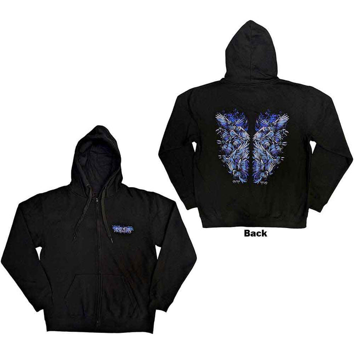 Bring Me The Horizon Blue Crow Wings Large Zipped Hoodie