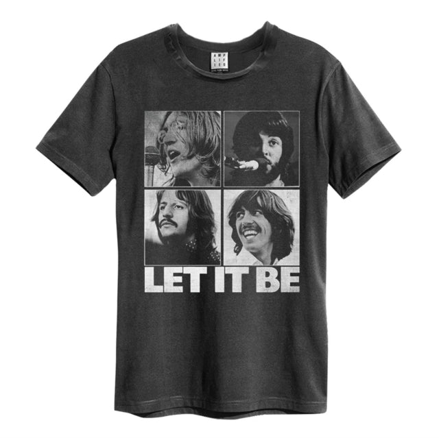 The Beatles Let It Be Amplified Charcoal XXL Unisex T-Shirt