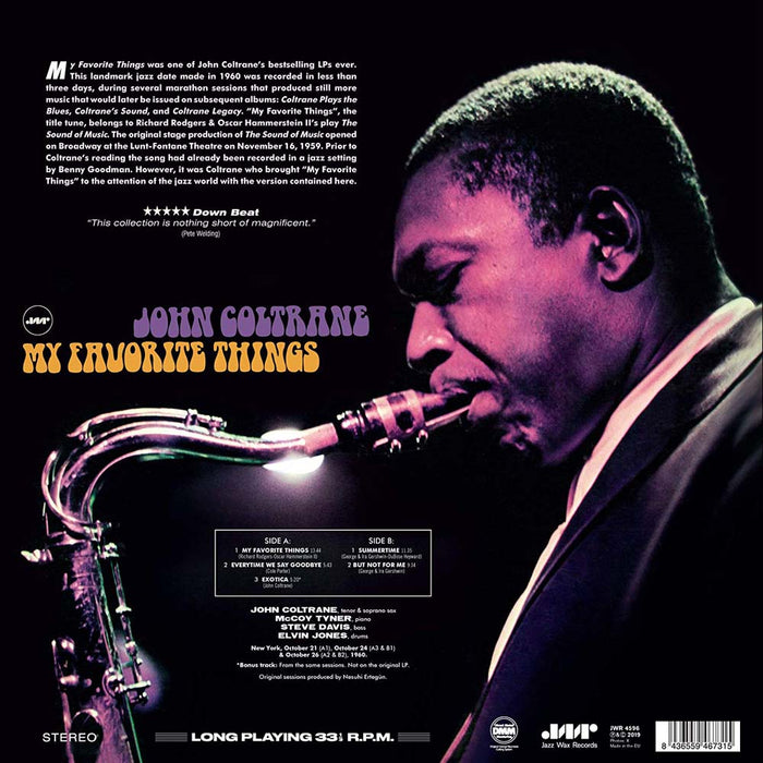 John Coltrane - My Favorite Things Vinyl LP Alt Cover New 2019
