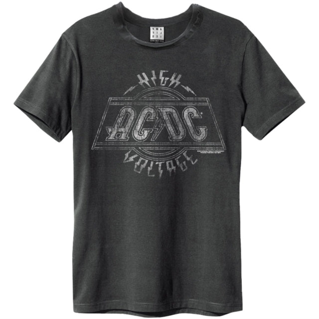 AC/DC High Voltage Amplified Charcoal Medium Unisex T-Shirt