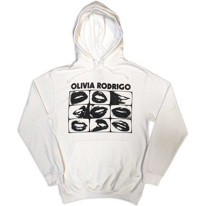 Olivia Rodrigo Threshold Lips White Large Unisex Hoodie