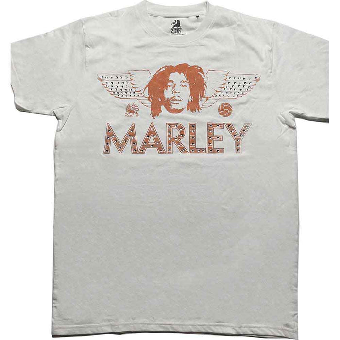 Bob Marley Wings Embellished White Large T-Shirt