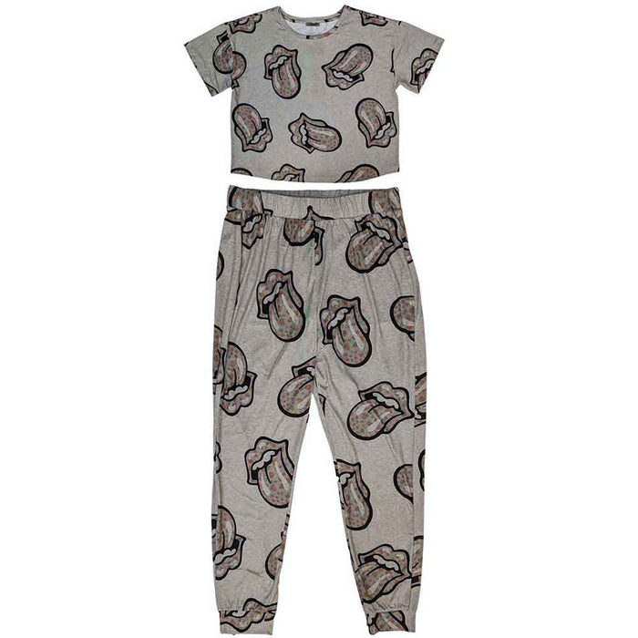 The Rolling Stones Heart Tongue Ladies Medium Pyjamas